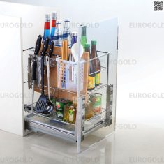 Giá dao thớt ERO2035B nan vuông inox bóng – Eurogold